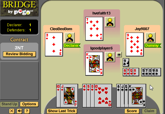 Yahoo Games Card Games Bridge