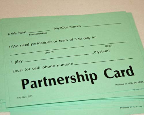 partnership card